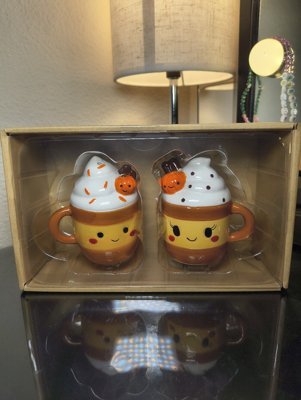 Pumpkin Spice Latte Coffee Mug Salt and Pepper Shakers Set
